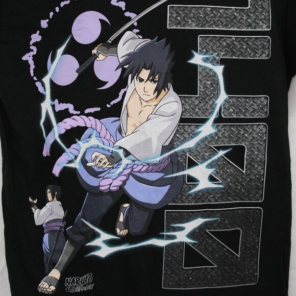 T-shirt Naruto Sasuke Uchiha Et Manda – Haiiro – Homme – Coton Blanc Taille M – Anime Manga